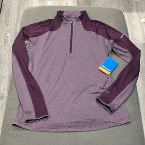Columbia Two-Tone Purple Long Sleeve Pullover